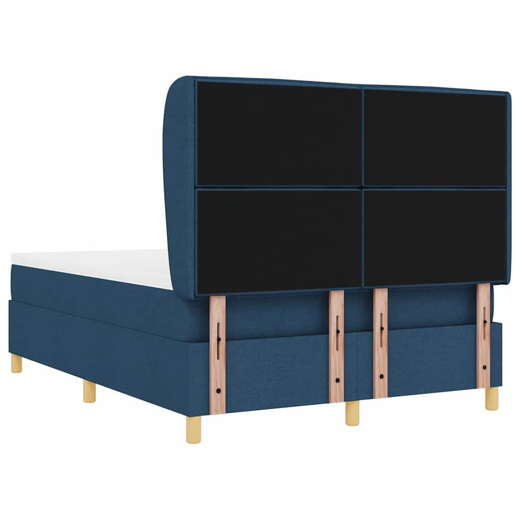Boxspringbed met matras met hoofdeinde Blauw 200 x 160 cm Stof