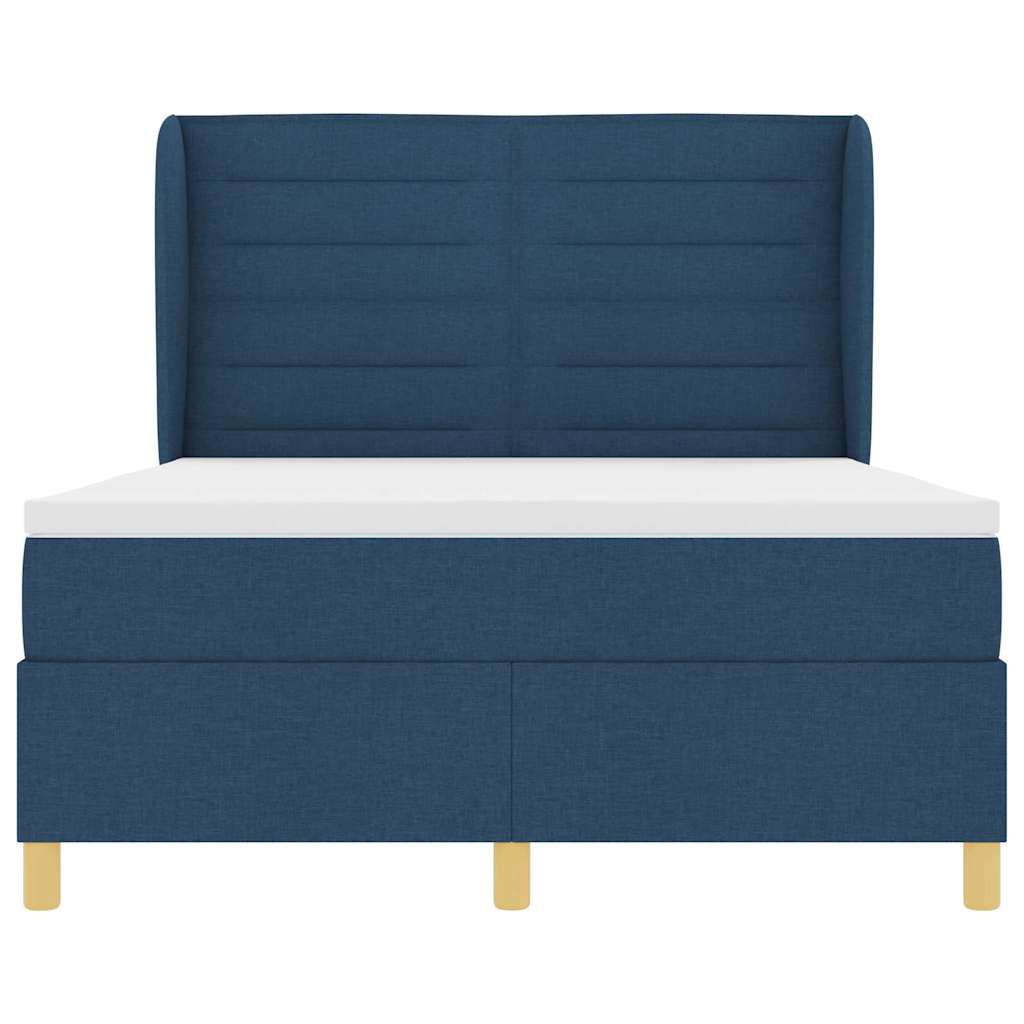 Boxspringbed met matras met hoofdeinde Blauw 200 x 160 cm Stof