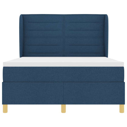 Boxspringbed met matras met hoofdeinde Blauw 200 x 160 cm Stof