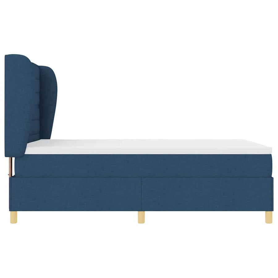 Boxspringbed met matras met hoofdeinde Blauw 200 x 160 cm Stof