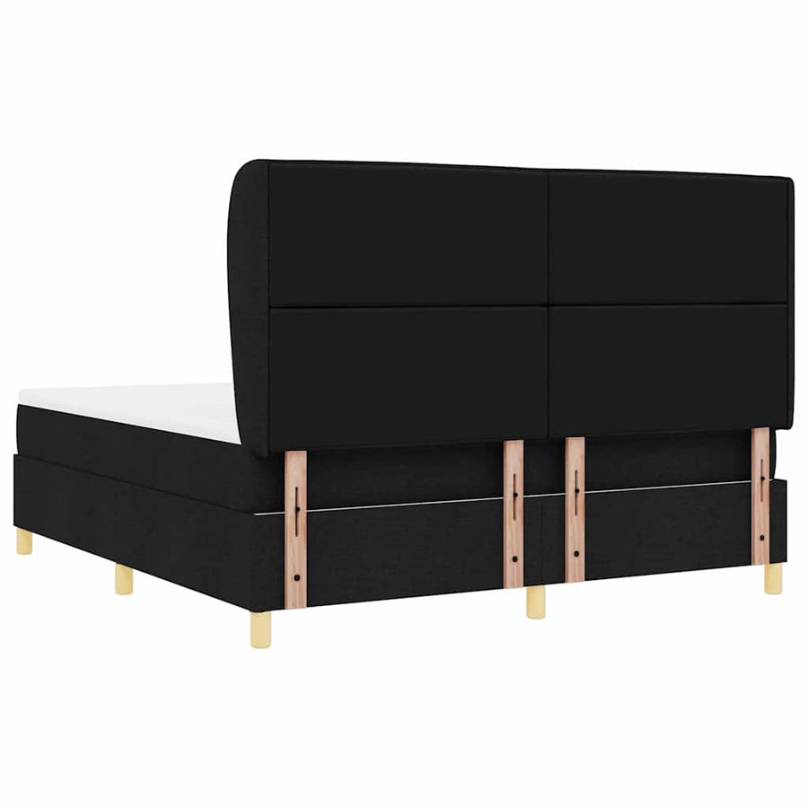 Boxspringbed met Matras Donkergrijs 90x190 cm met matras Zwart