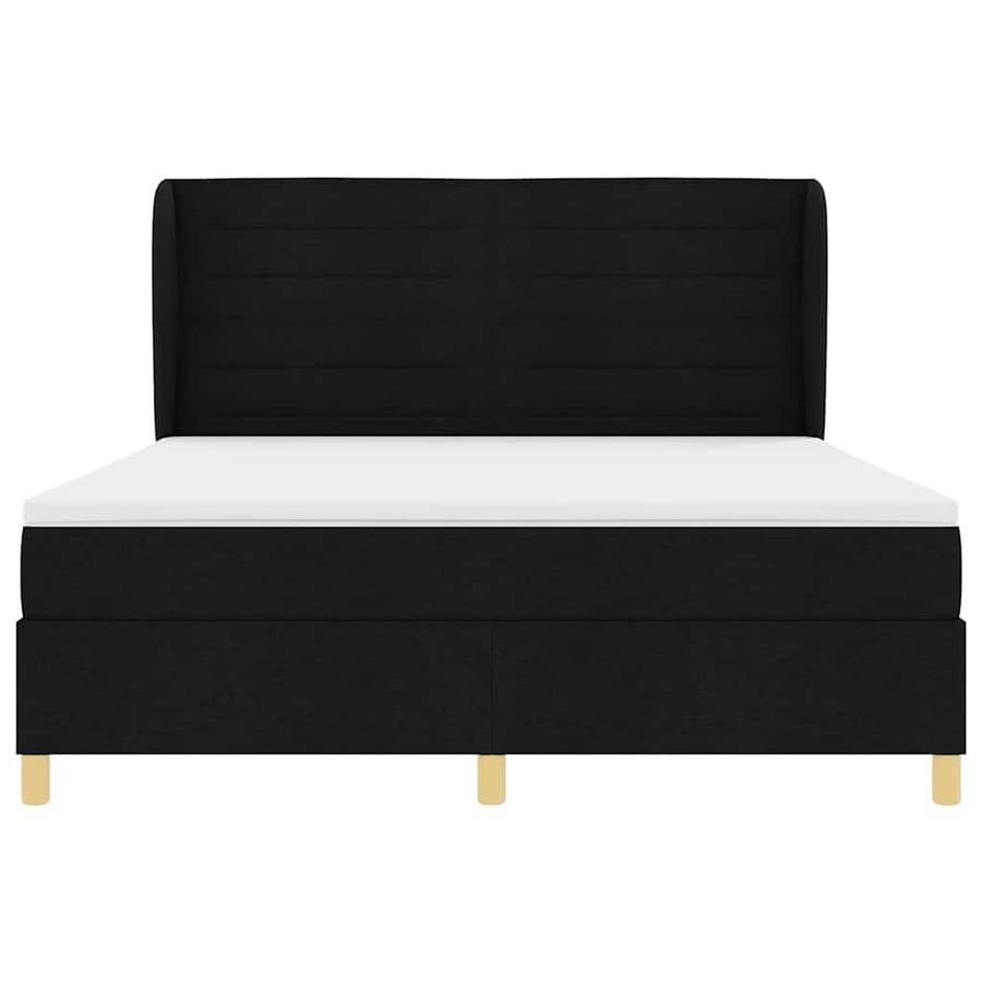 Boxspringbed met Matras Donkergrijs 90x190 cm met matras Zwart