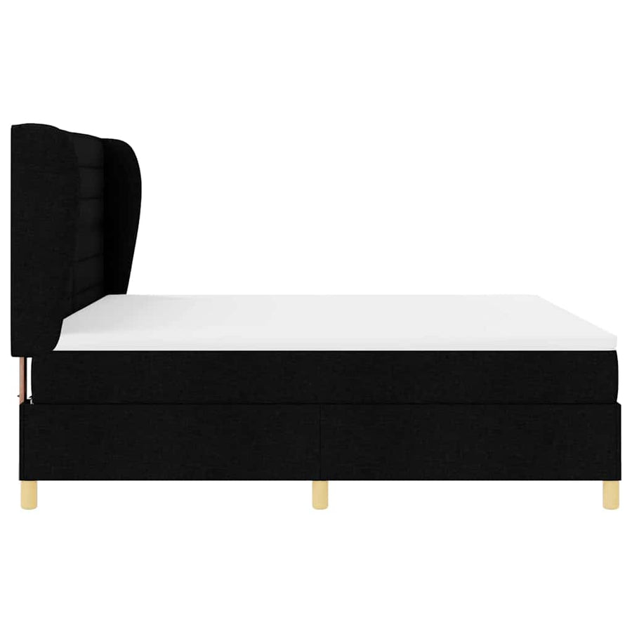 Boxspringbed met Matras Donkergrijs 90x190 cm met matras Zwart