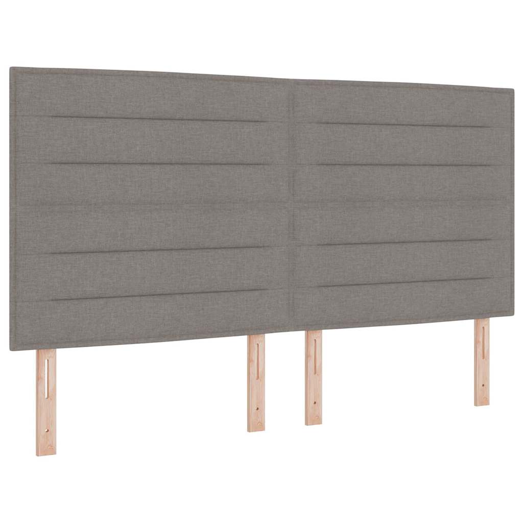 Boxspringbed met matras met hoofdeinde Taupe 200 x 180 cm Stof