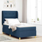 Boxspringbed blauw 200x90 cm stof