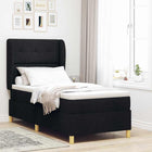 Boxspringbed 200x100 cm zwart met hoofdeinde