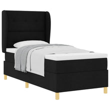 Boxspringbed met hoofdeinde Zwart 200 x 100 cm Stof