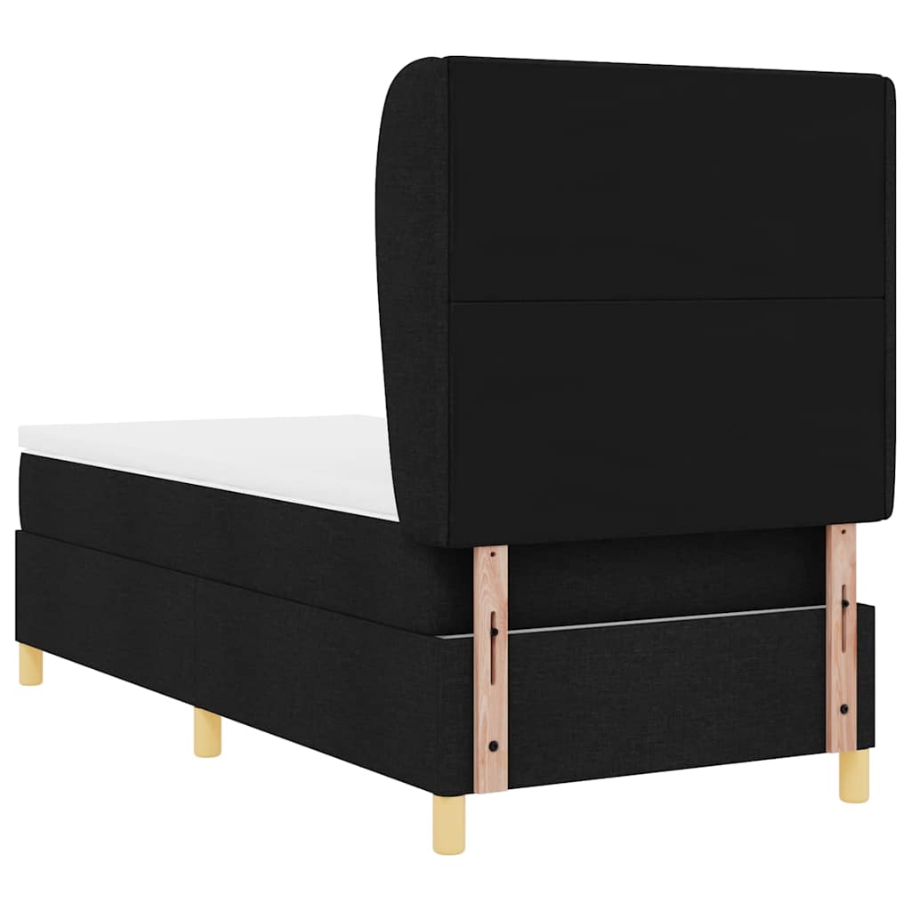 Boxspringbed met hoofdeinde Zwart 200 x 100 cm Stof