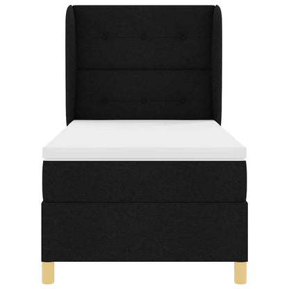 Boxspringbed met hoofdeinde Zwart 200 x 100 cm Stof