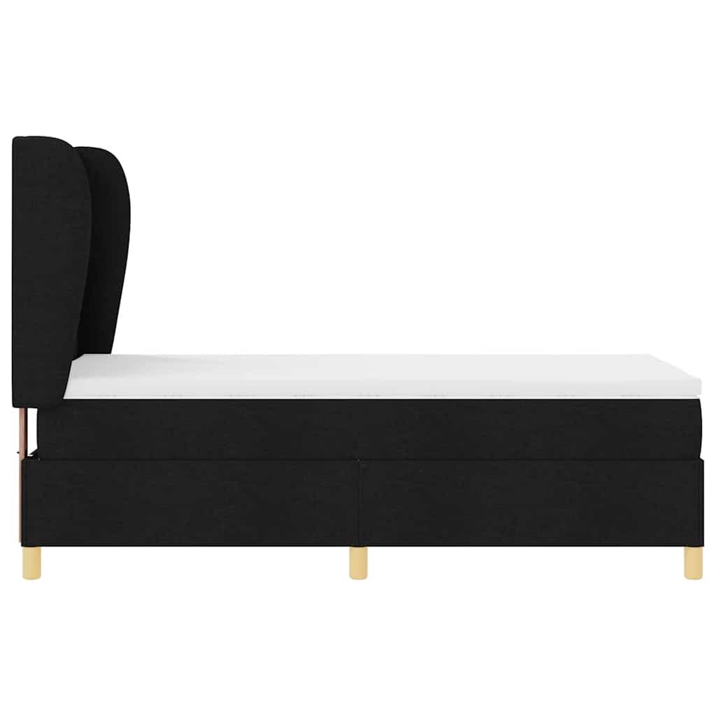 Boxspringbed met hoofdeinde Zwart 200 x 100 cm Stof
