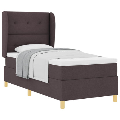 Boxspringbed met hoofdeinde Donkerbruin 200 x 100 cm Stof