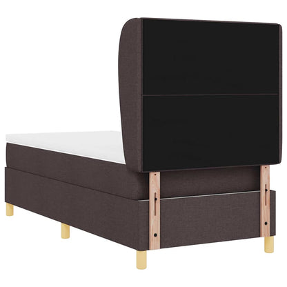 Boxspringbed met hoofdeinde Donkerbruin 200 x 100 cm Stof