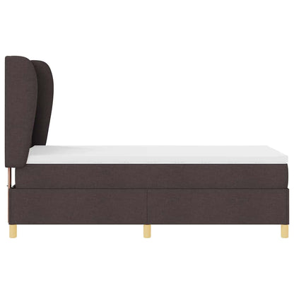 Boxspringbed met hoofdeinde Donkerbruin 200 x 100 cm Stof