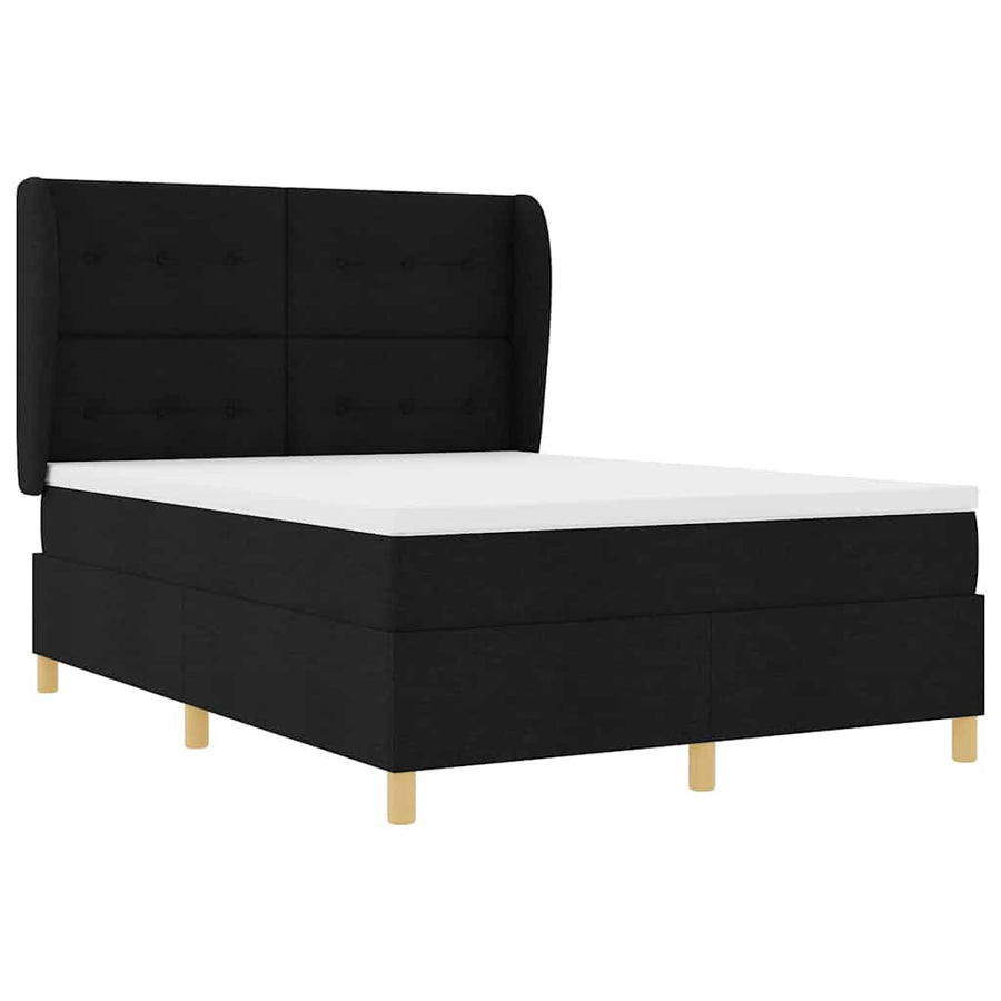 Boxspringbed met Matras Donkergrijs 90x190 cm met matras Zwart