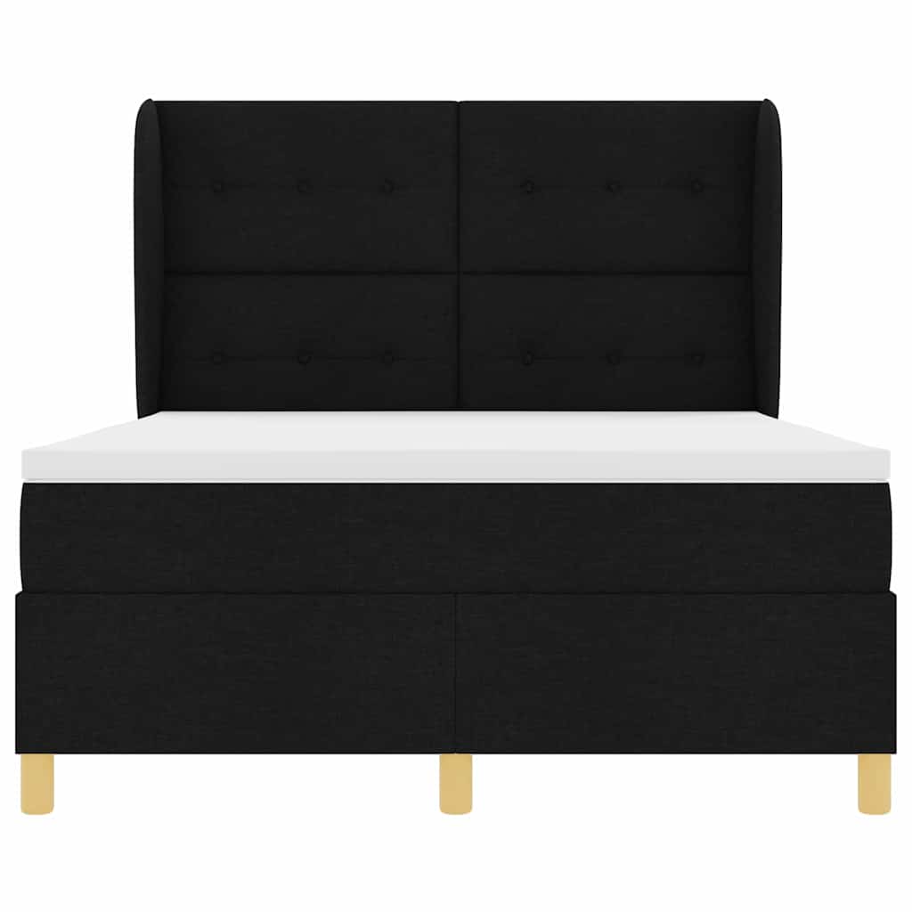 Boxspringbed met Matras Donkergrijs 90x190 cm met matras Zwart