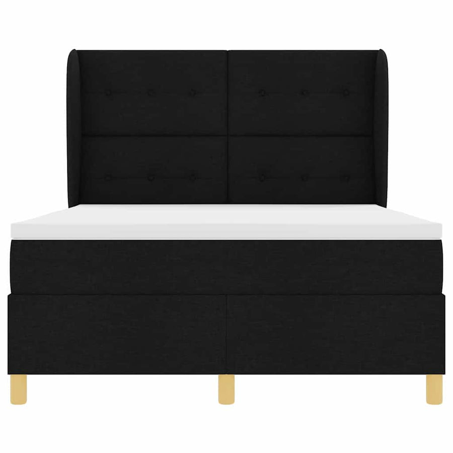 Boxspringbed met Matras Donkergrijs 90x190 cm met matras Zwart