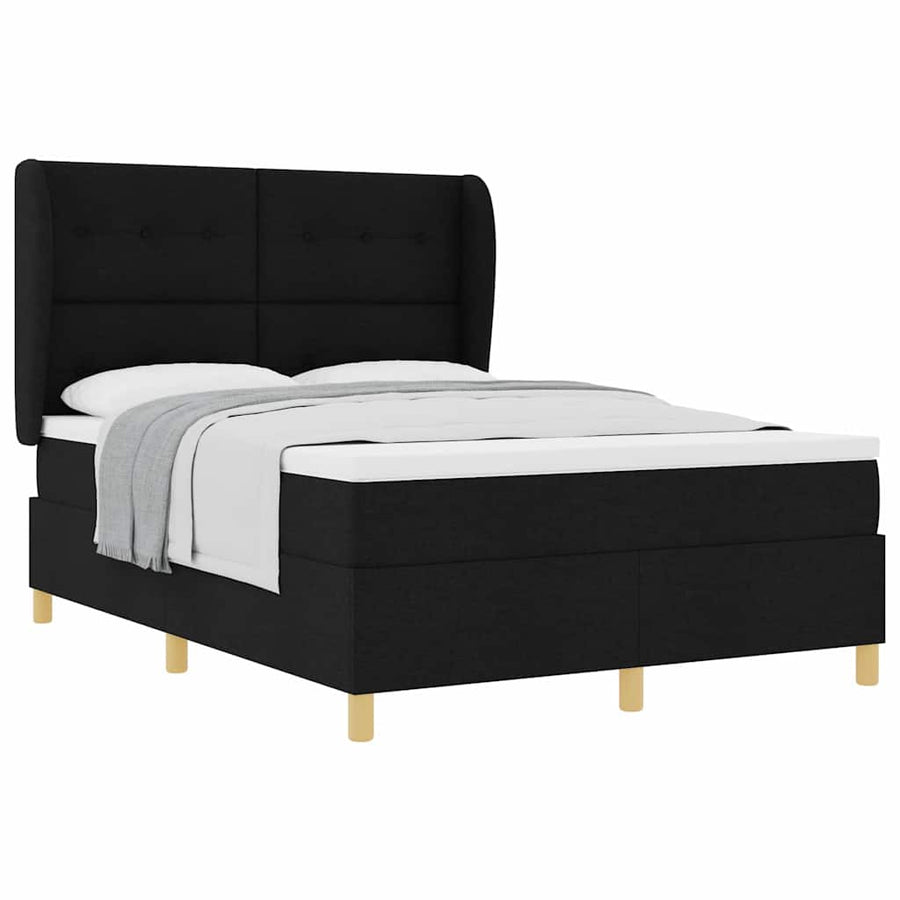 Boxspringbed met Matras Donkergrijs 90x190 cm met matras Zwart