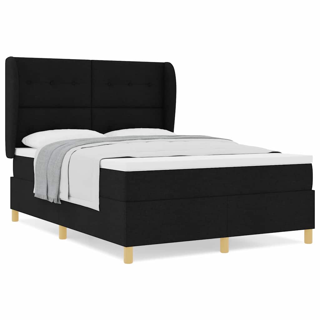 Boxspringbed met Matras Donkergrijs 90x190 cm met matras Zwart