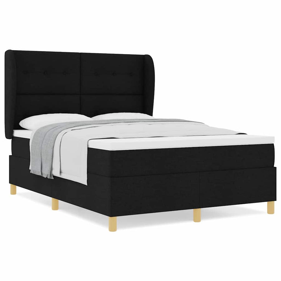 Boxspringbed met Matras Donkergrijs 90x190 cm met matras Zwart