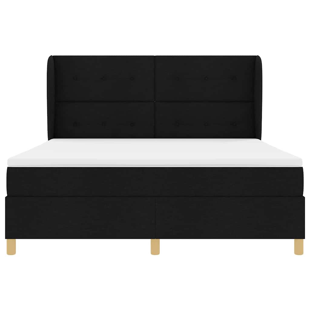 Boxspringbed met Matras Donkergrijs 90x190 cm met matras Zwart