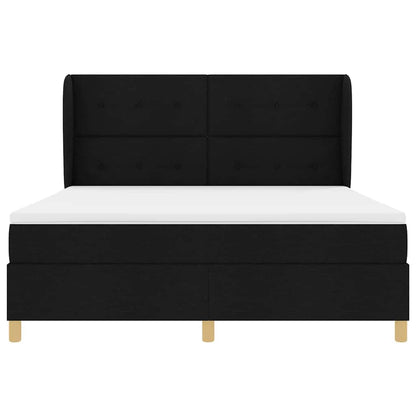 Boxspringbed met Matras Donkergrijs 90x190 cm met matras Zwart