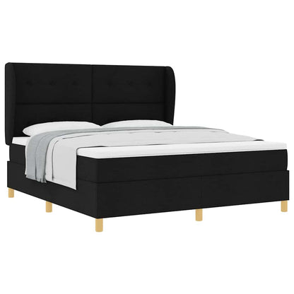 Boxspringbed met Matras Donkergrijs 90x190 cm met matras Zwart