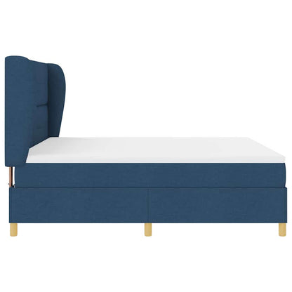 Boxspringbed met hoofdeinde Blauw 200 x 180 cm Stof
