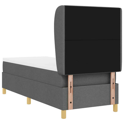 Boxspringbed met matras Donkergrijs 200 x 80 cm Stof