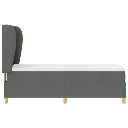 Boxspringbed met matras Donkergrijs 200 x 80 cm Stof
