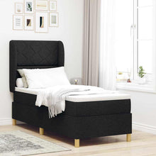 Boxspringbed met hoofdeinde Zwart 200 x 80 cm Stof