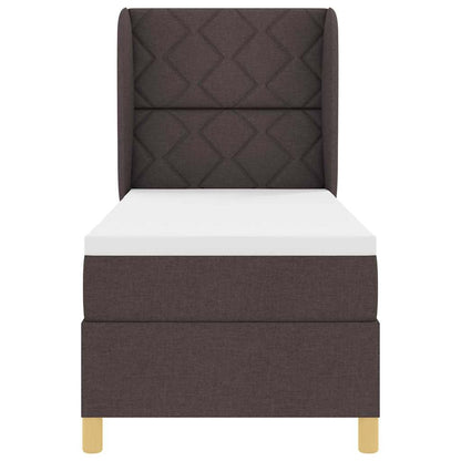 Boxspringbed met kussen Donkerbruin 200 x 80 cm Stof