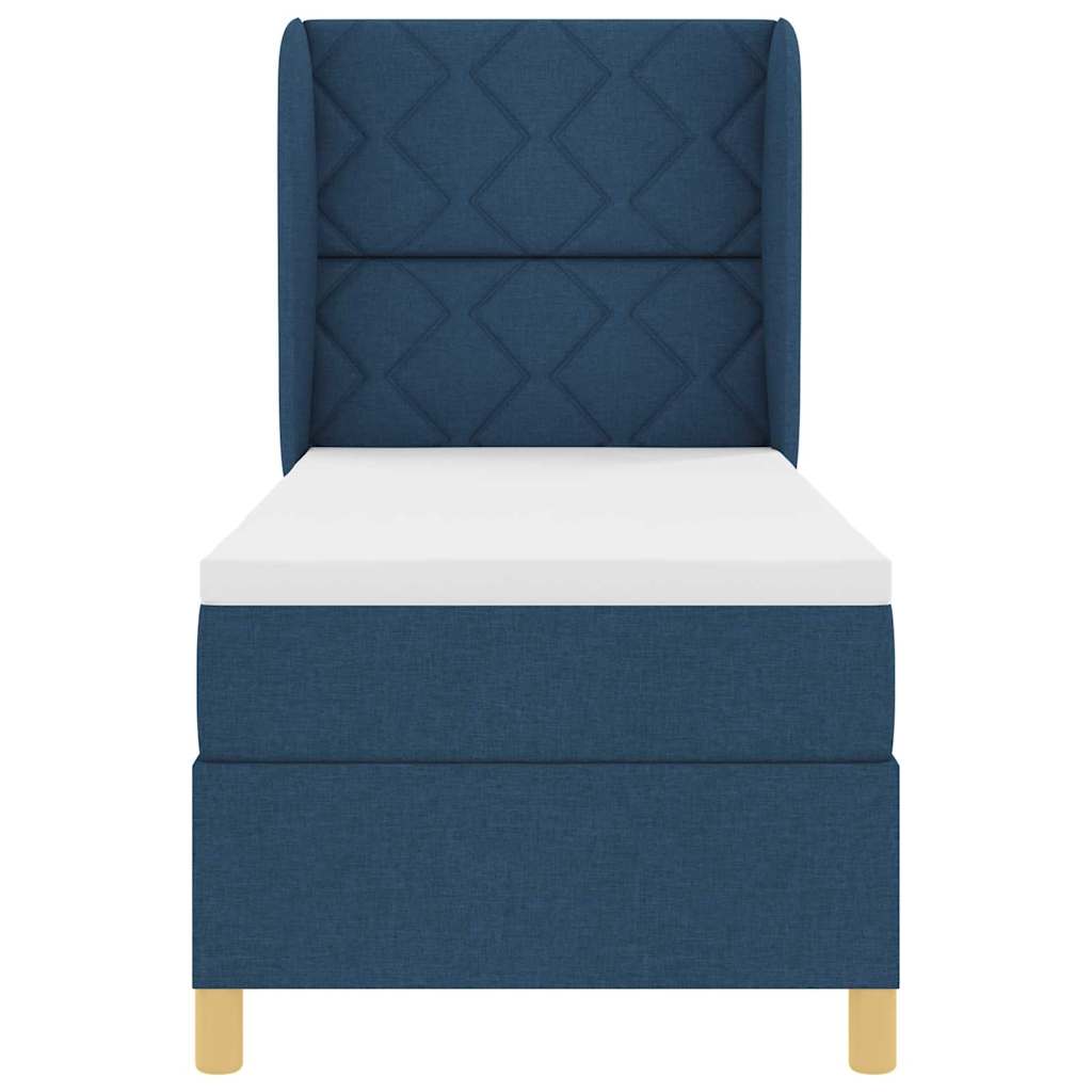 Boxspringbed met hoofdeinde Blauw 200 x 80 cm Stof