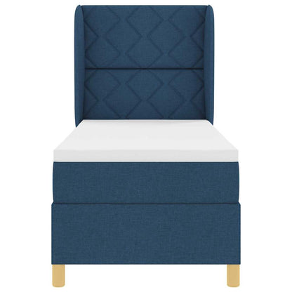 Boxspringbed met hoofdeinde Blauw 200 x 80 cm Stof