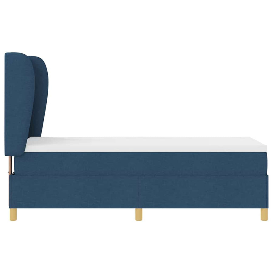 Boxspringbed met hoofdeinde Blauw 200 x 80 cm Stof