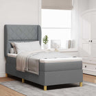 Boxspringbed 90x200 cm lichtgrijs stof