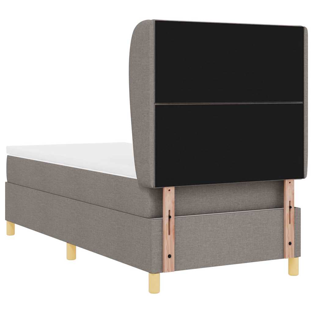Boxspringbed met hoofdeinde Taupe 200 x 90 cm Stof