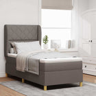 Boxspringbed 100x200 cm taupe hoofdeinde