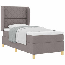 Boxspringbed met hoofdeinde Taupe 200 x 100 cm Stof