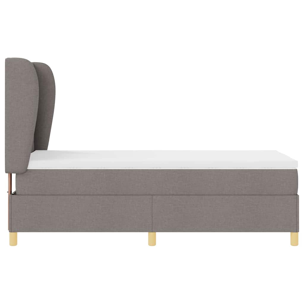 Boxspringbed met hoofdeinde Taupe 200 x 100 cm Stof