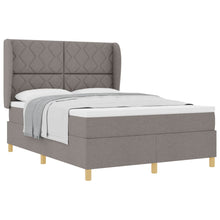 Boxspringbed met hoofdeinde Taupe 190 x 140 cm Stof