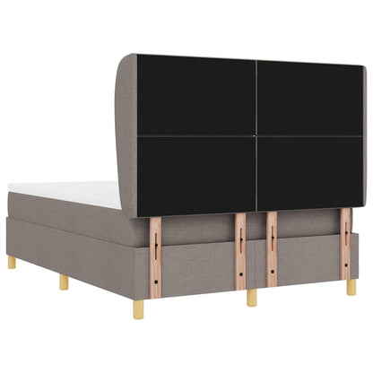 Boxspringbed met hoofdeinde Taupe 190 x 140 cm Stof