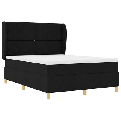 Boxspringbed met hoofdeinde Zwart 200 x 140 cm Stof