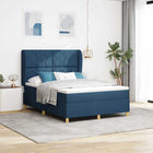 Boxspringbed 140x200 cm blauw met hoofdeinde