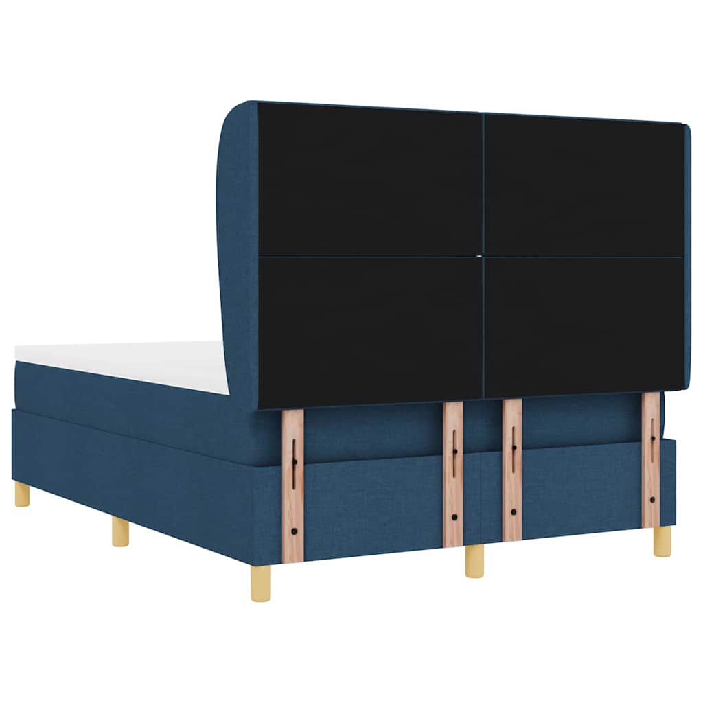 Boxspringbed met hoofdeinde Blauw 200 x 140 cm Stof