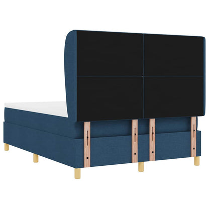 Boxspringbed met hoofdeinde Blauw 200 x 140 cm Stof