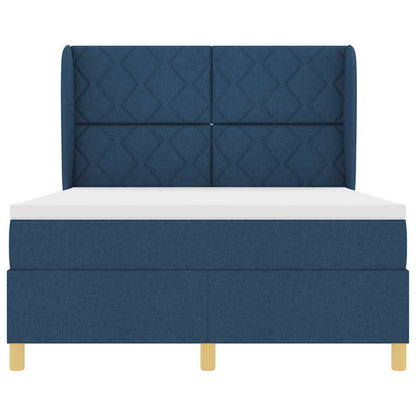 Boxspringbed met hoofdeinde Blauw 200 x 140 cm Stof