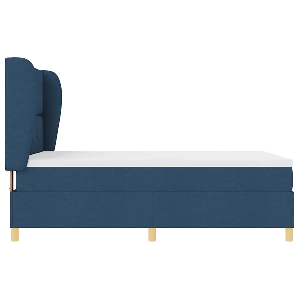 Boxspringbed met hoofdeinde Blauw 200 x 140 cm Stof