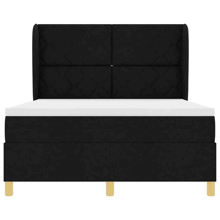 Boxspringbed met Matras Donkergrijs 90x190 cm met matras Zwart