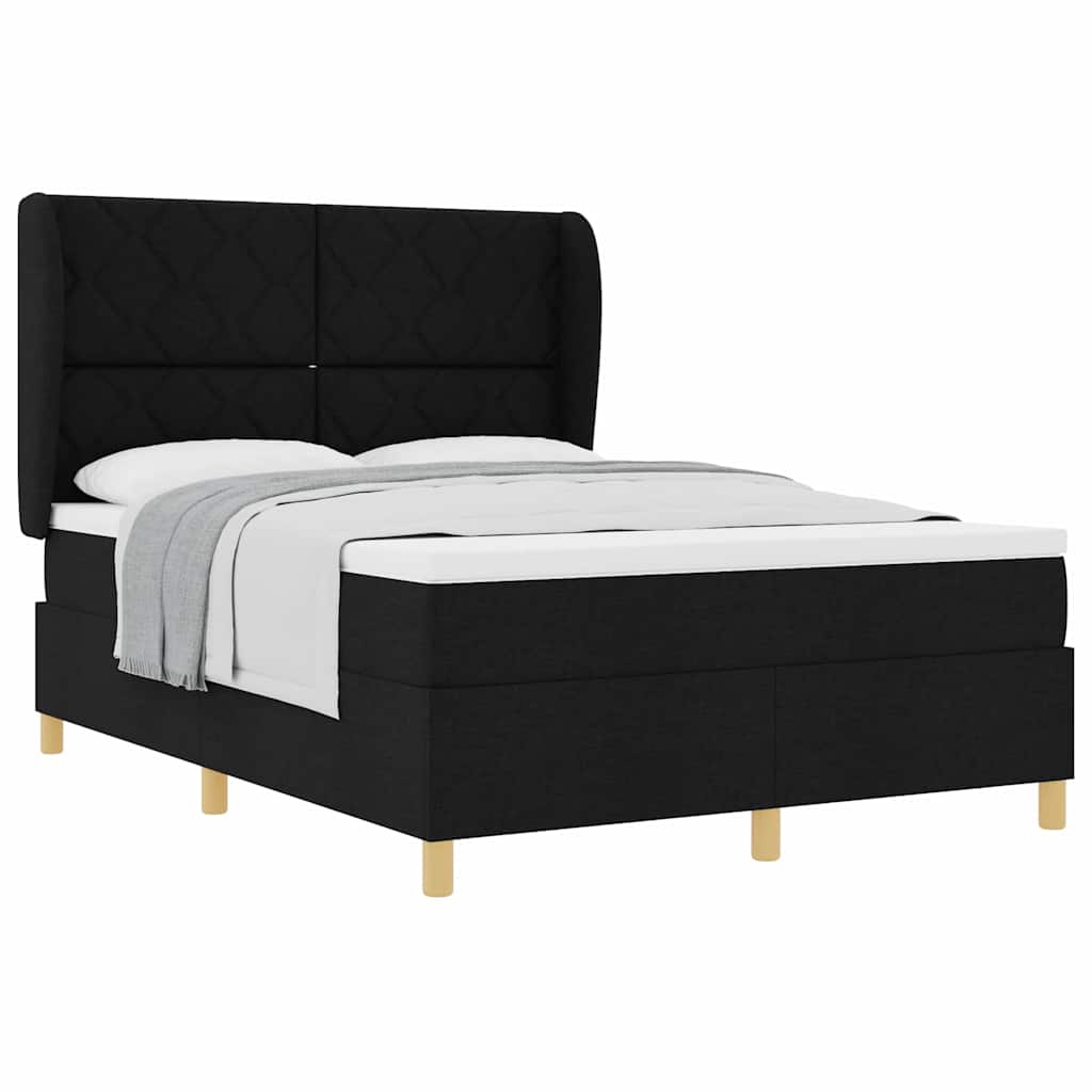 Boxspringbed met Matras Donkergrijs 90x190 cm met matras Zwart