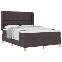 Boxspringbed met hoofdeinde Donkerbruin 200 x 160 cm Stof